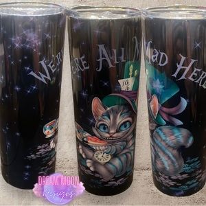 Alice in wonderland Cheshire Cat tumbler